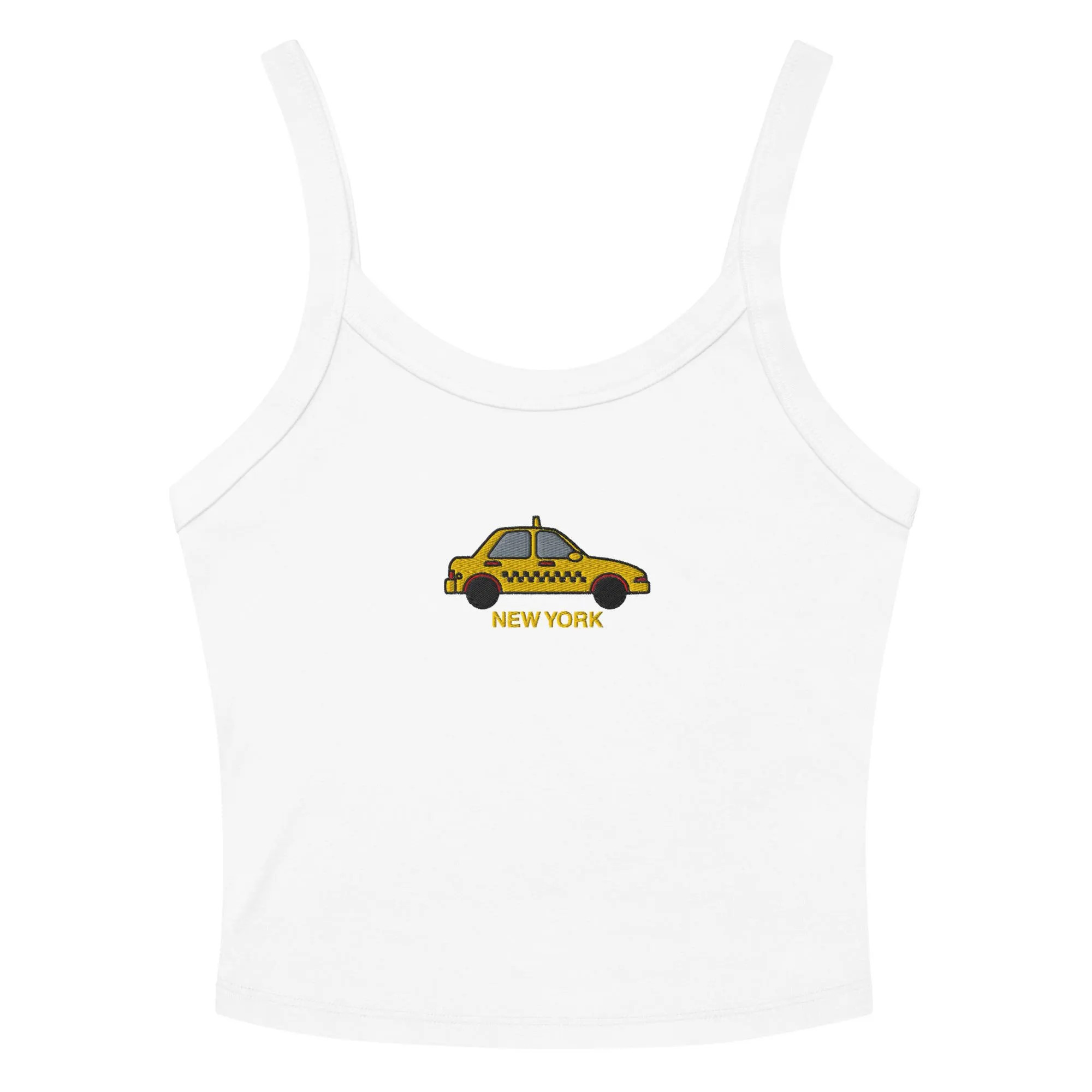New York Taxi Embroidered Thick Strap Tank Top | Etsy (Global)