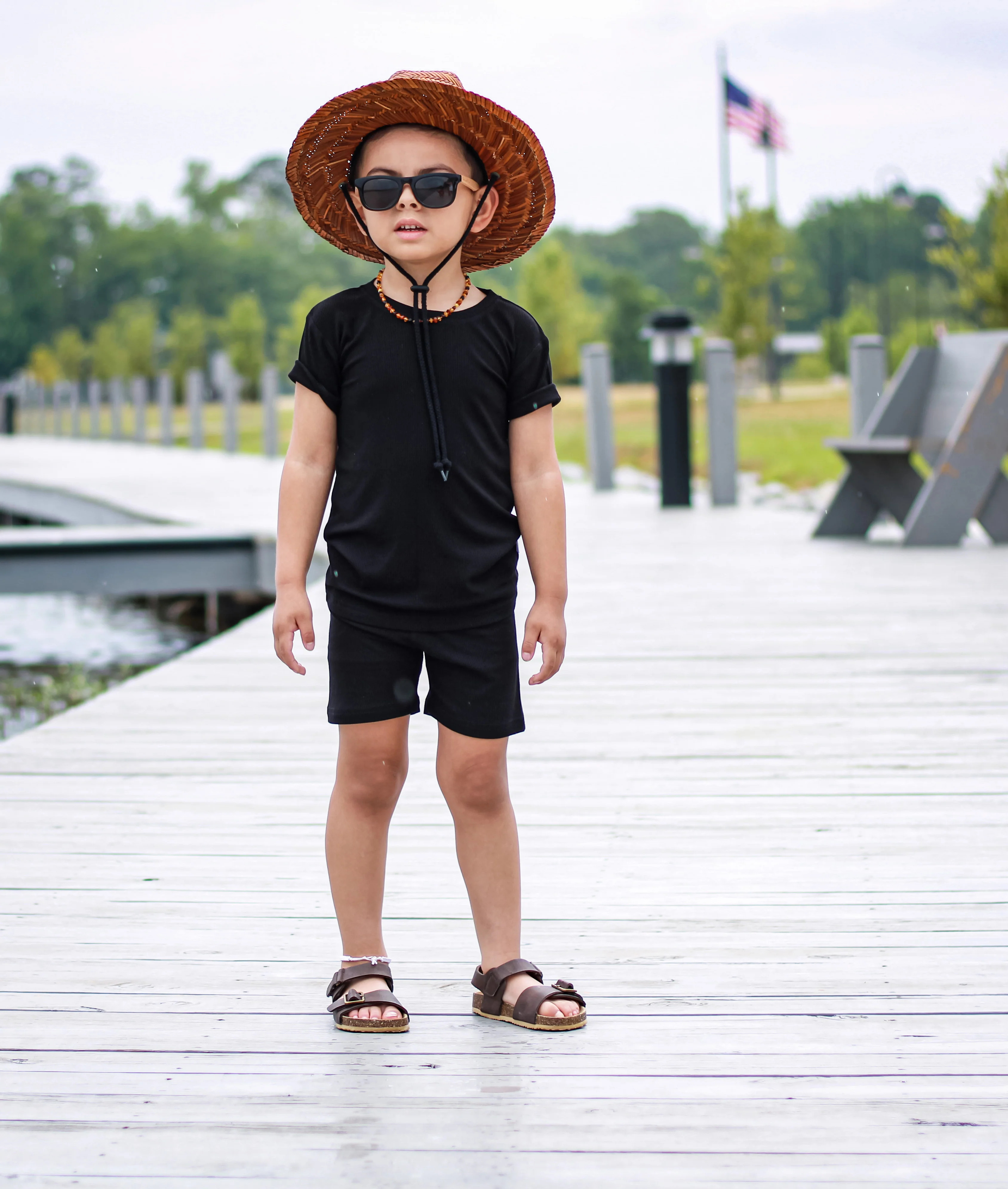 Midnight Ribbed 2 Piece Shorts Set | Fletch