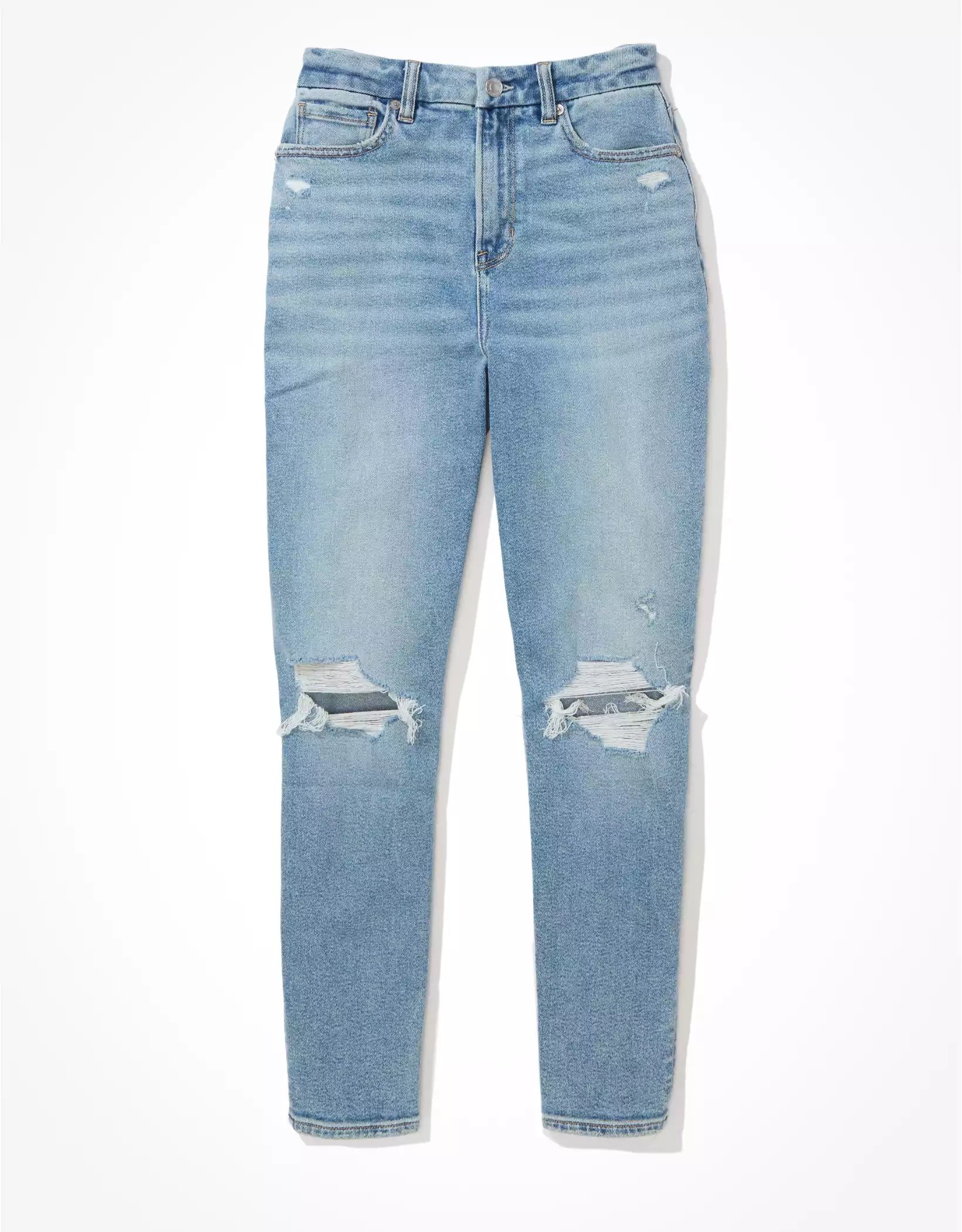 AE Stretch Ripped Curvy Mom Jean | American Eagle Outfitters (US & CA)