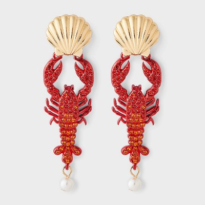 SUGARFIX by BaubleBar Claw-some Couple Earrings - Red | Target