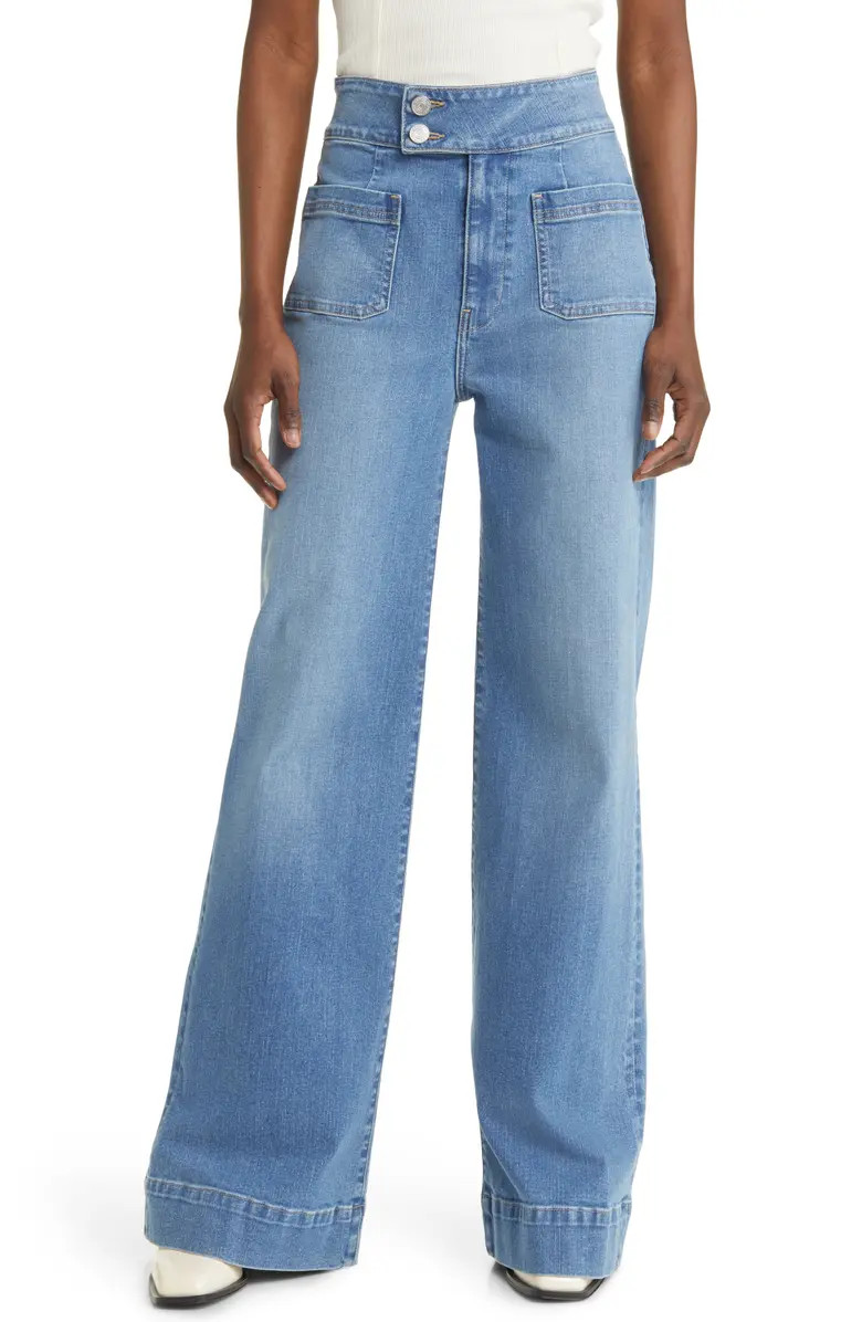 FRAME Le Hardy Patch Pocket High Waist Wide Leg Jeans | Nordstrom | Nordstrom