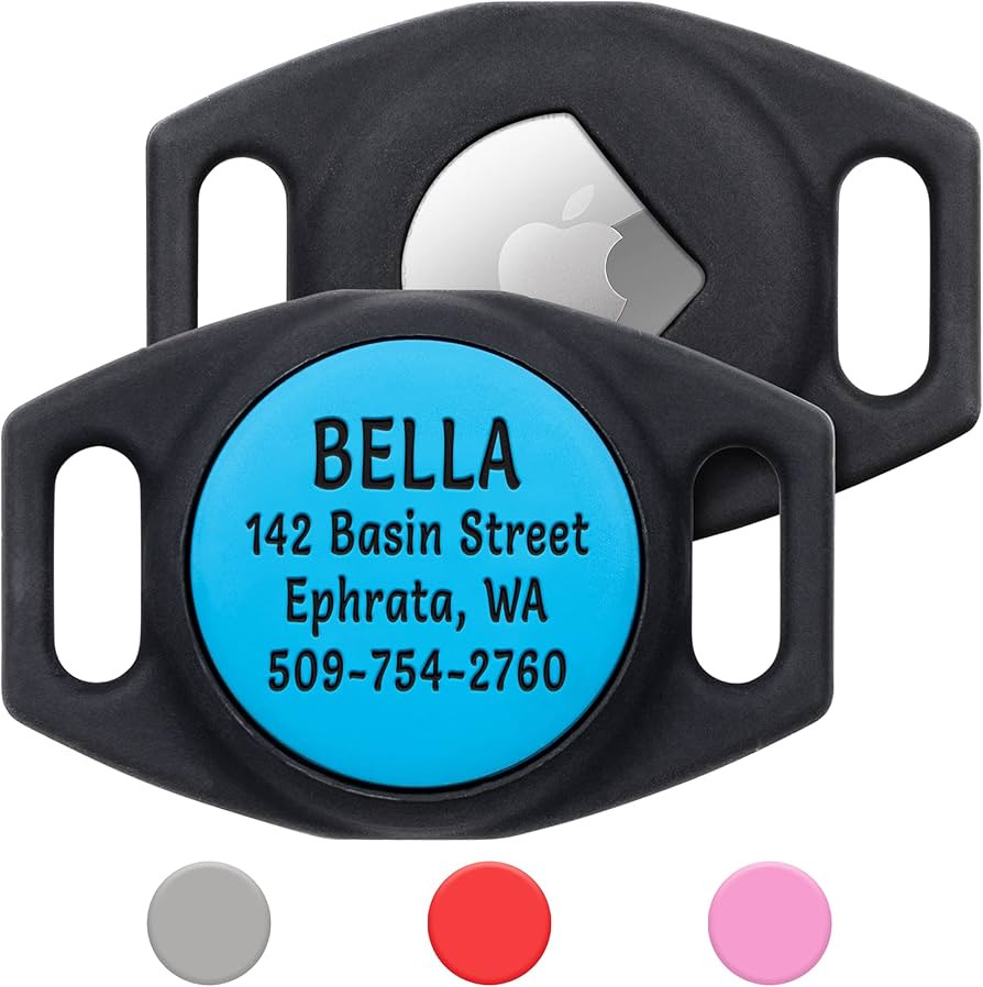 GoTags engraved Airtag Dog Collar Holder  | Amazon (US)