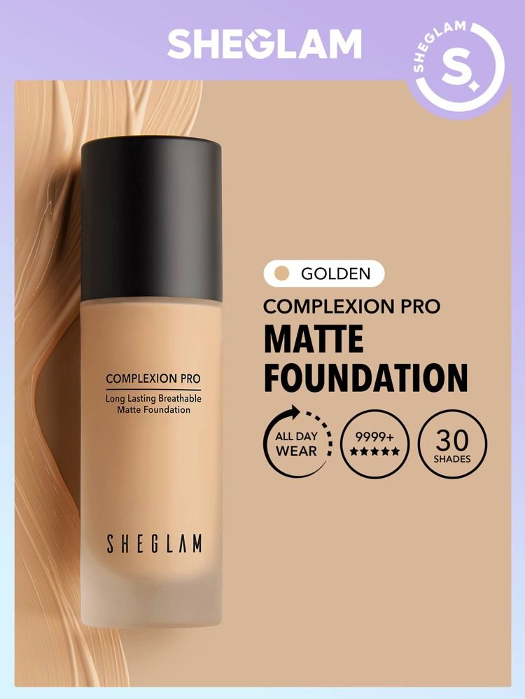 SHEGLAM Complexion Pro Long Lasting Breathable Matte Foundation-Golden | SHEIN