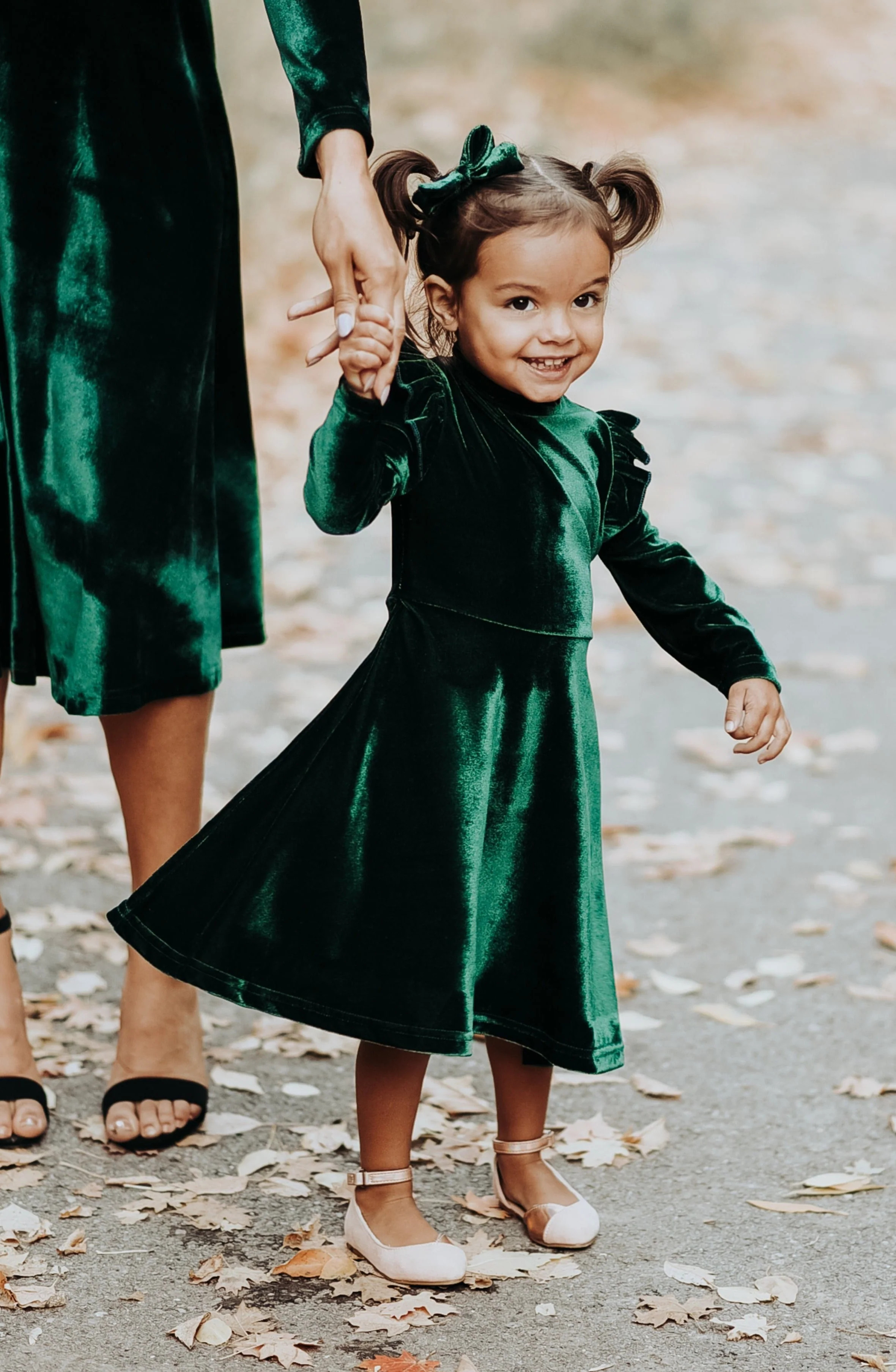 Mini La La Lady Dress In Emerald | Ivy City Co