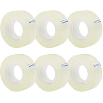 Transparent Tape Invisible Tape Clear Tape for Office Home School Use, 3/4 x 1000 Inches, Pack of 6, | Amazon (US)