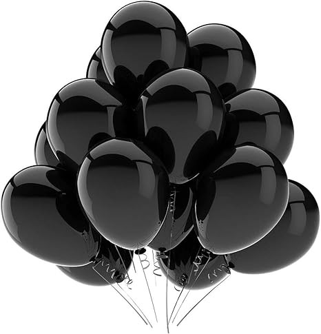 KBZVNAF Black Balloons Latex Party Balloons - 50 Pack 12 inch Helium Matte Black Balloons for Wed... | Amazon (US)