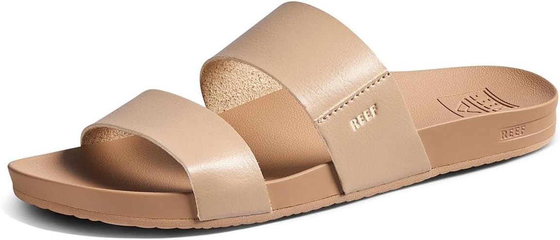 Reef Womens Vista Vegan Leather Slides With Cushion Bounce Footbed Sandals | Amazon (US)
