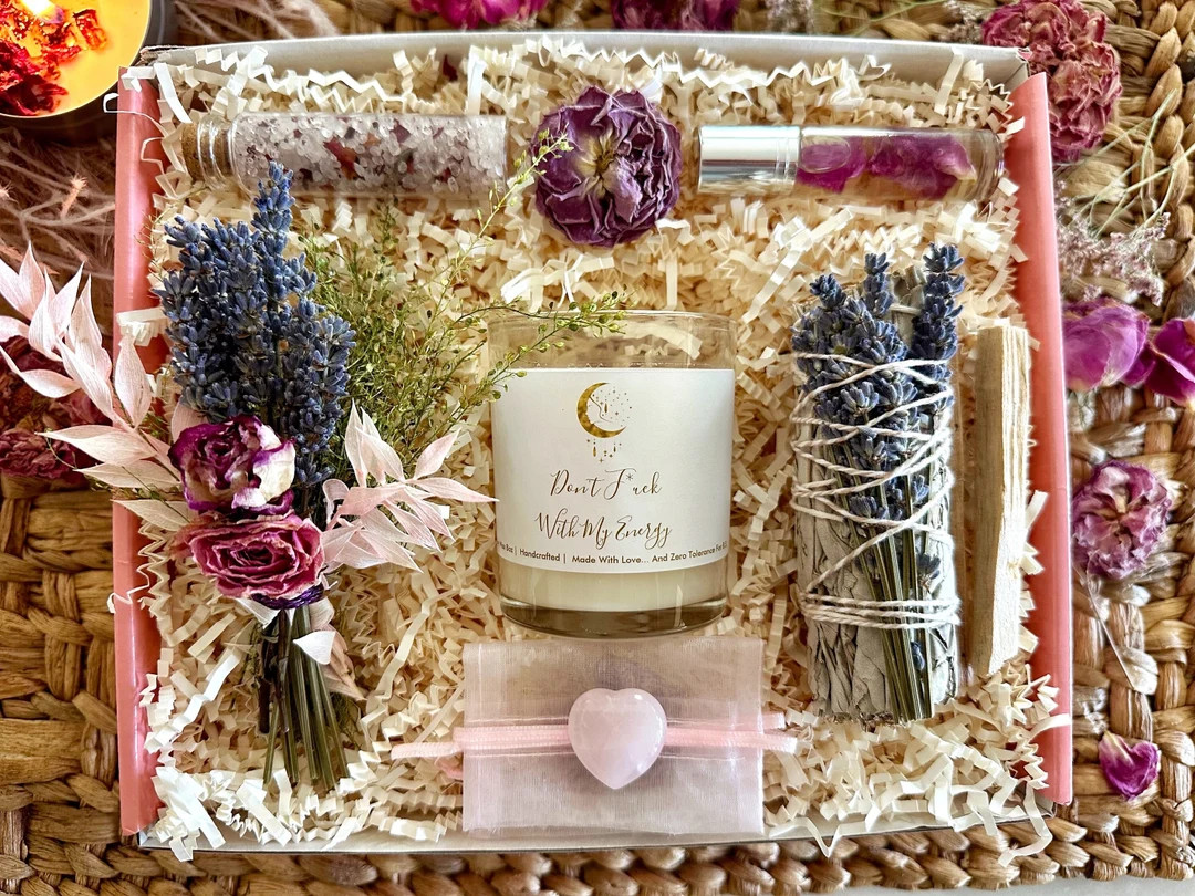 Don’t F*ck With My Energy Floral Self Care Package, Sympathy Gift, Best Friend Gift, Post Surge... | Etsy (US)
