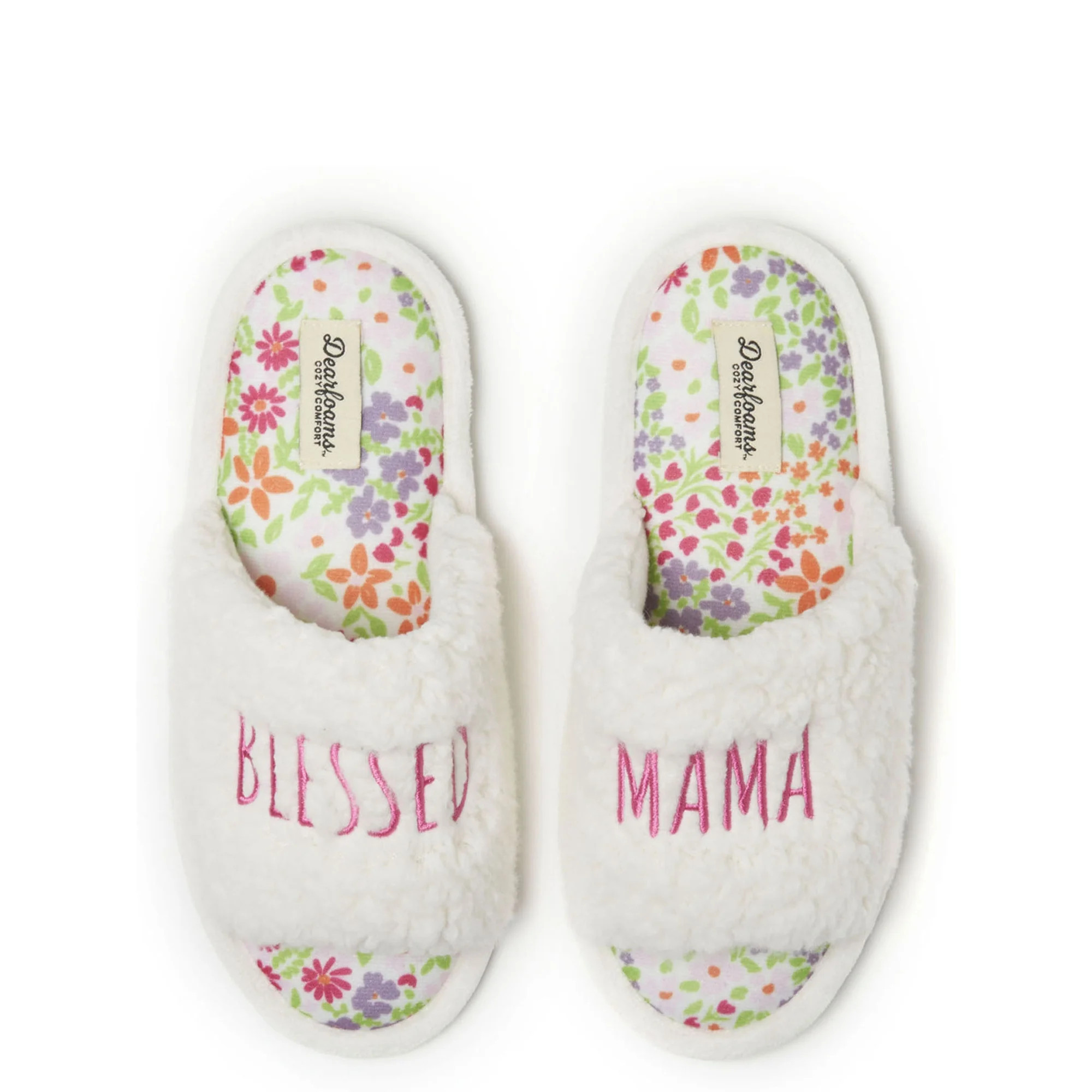 Dearfoams Cozy Comfort Women's Teddy Slogan Slide | Walmart (US)