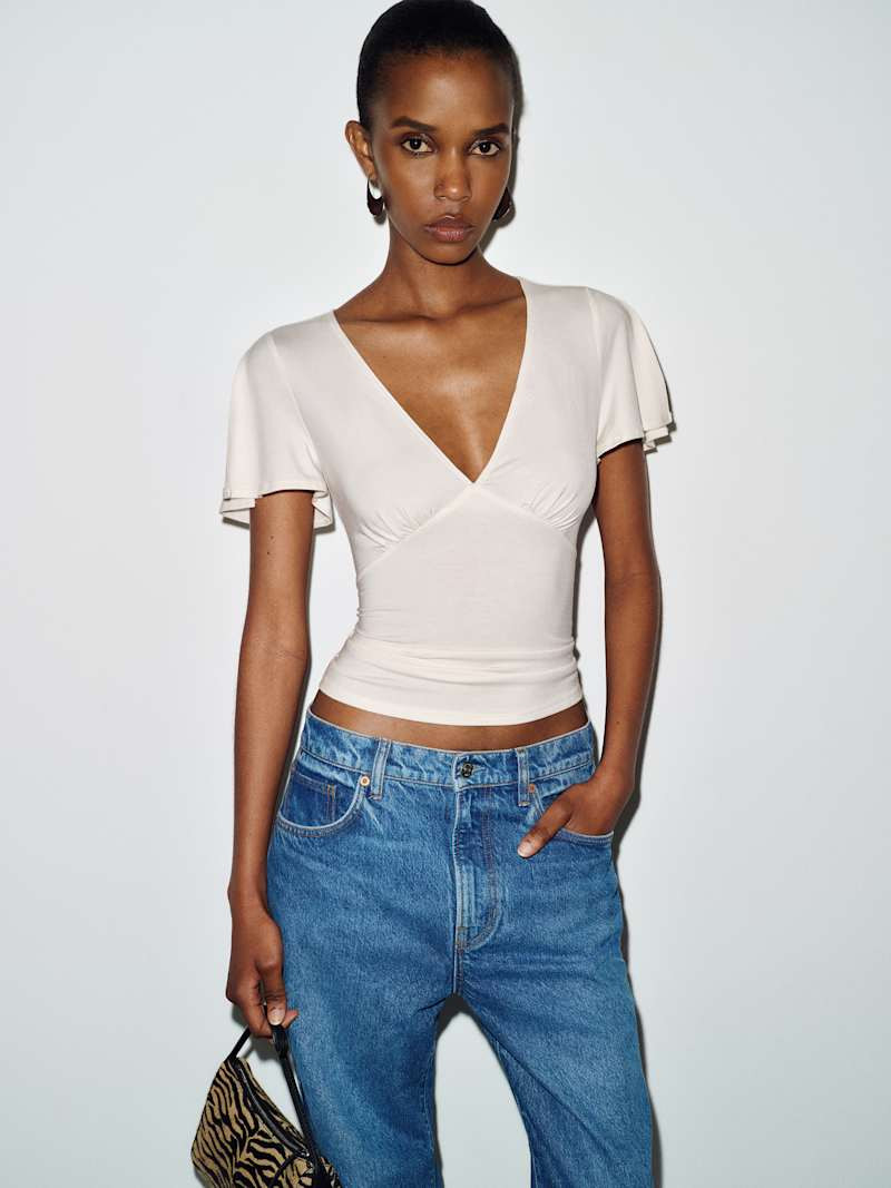 Reformation Cosette Knit Top Ivory Large | Reformation (Global)