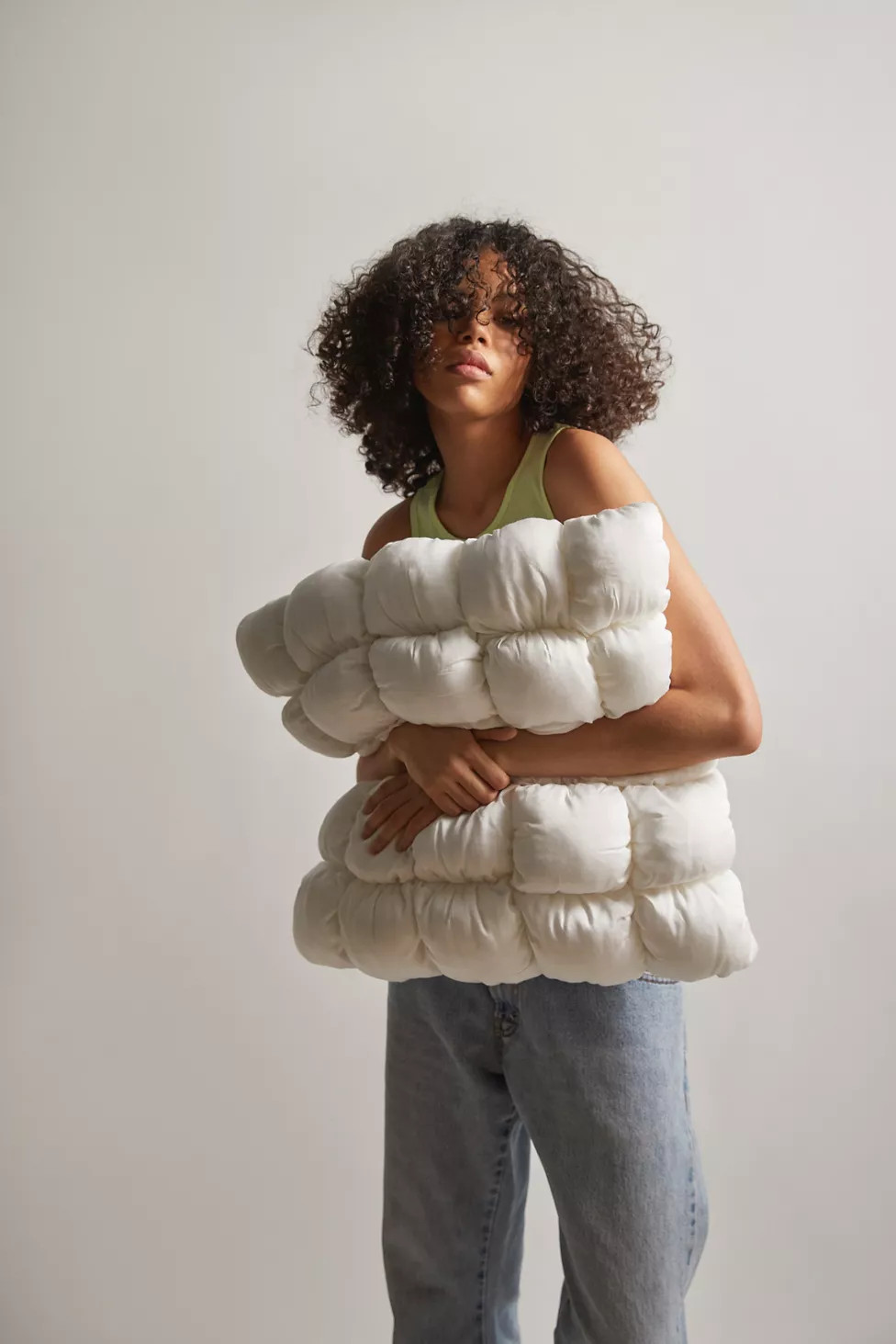 Silky Marshmallow Puff Throw Pillow | Urban Outfitters (US and RoW)