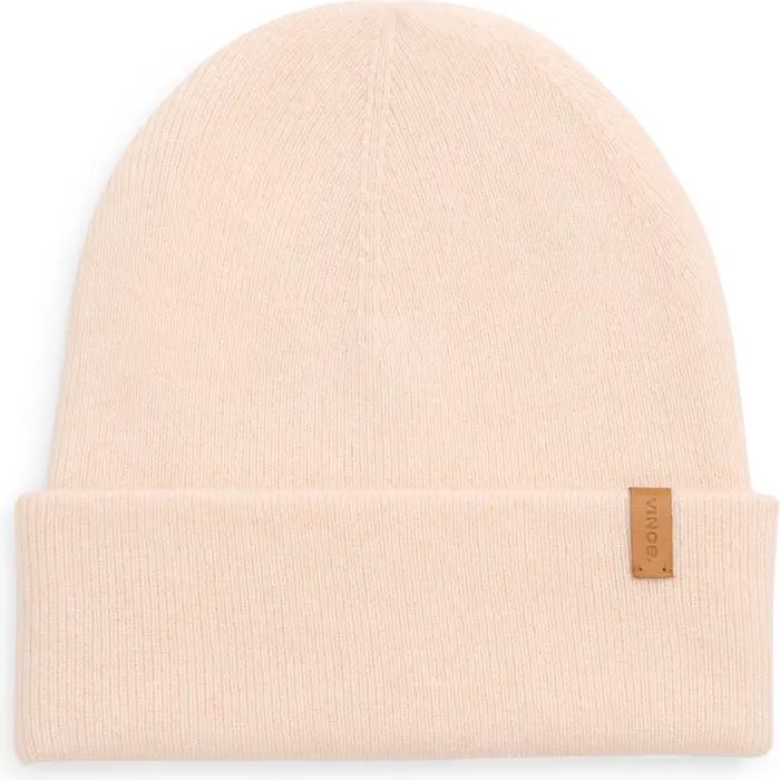 Vince Rib Cashmere Double Layer Cuff Beanie | Nordstrom | Nordstrom