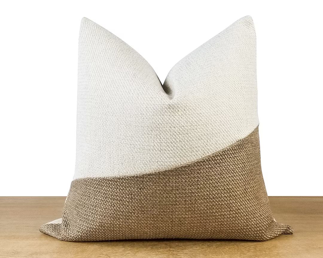 Minimalist Decor Throw Pillow Neutral Biege & White Pillow - Etsy Canada | Etsy (CAD)