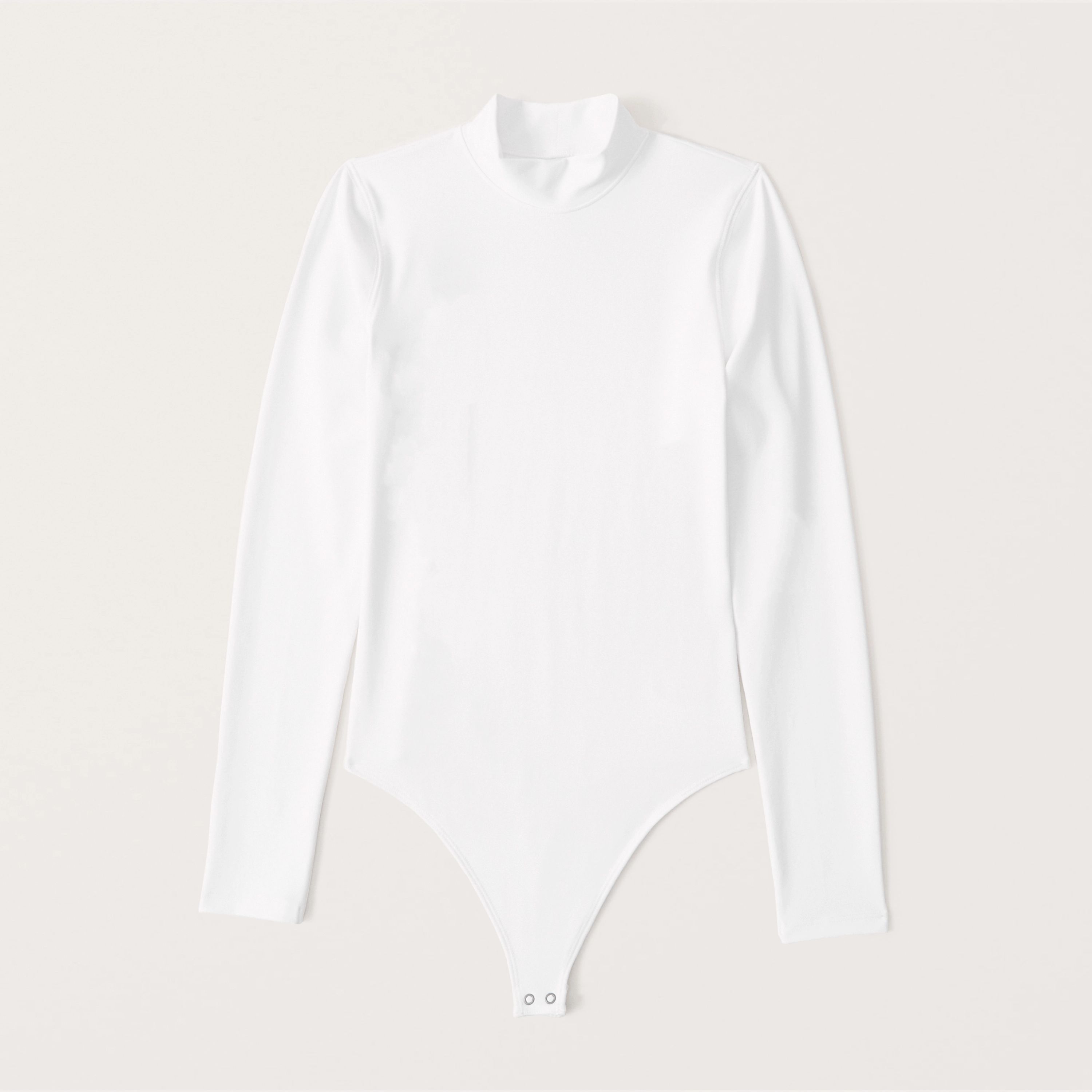 Long-Sleeve Seamless Mockneck Bodysuit | Abercrombie & Fitch (US)