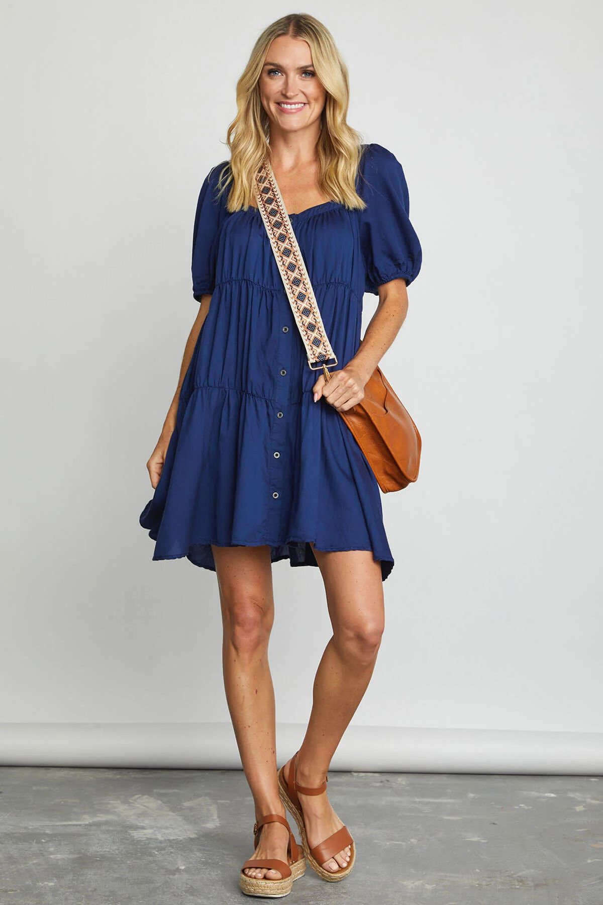 Elan Puff Sleeve Dress | Social Threads