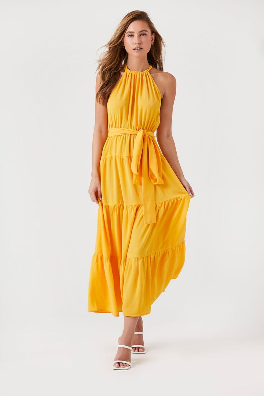 Belted Halter Maxi Dress | Forever 21 (US)