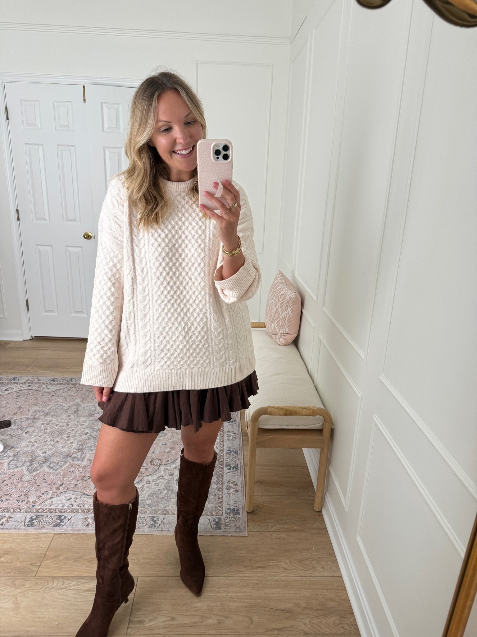 Cute fall outfit! Med top and large skirt

#LTKSeasonal #LTKMidsize