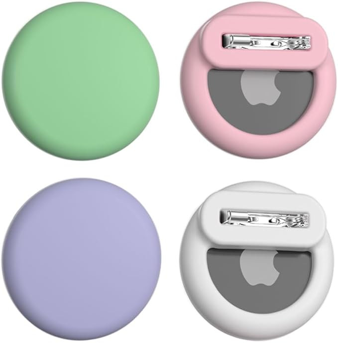 4 Pack AirTag Holder for Kids Hidden Silicone Case Cover with Safety Pins for Children Elderly Pe... | Amazon (UK)