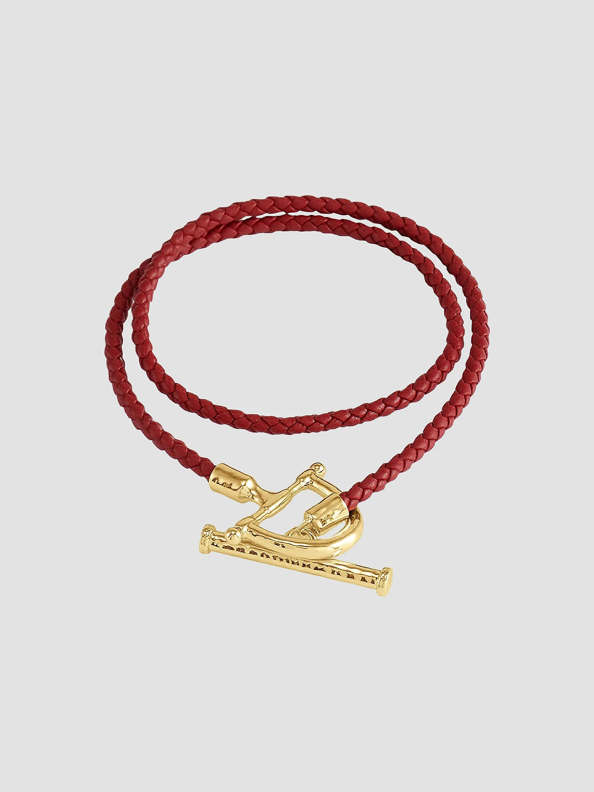 Cheval Braided Leather & 18K-Gold-Plated Wrap Bracelet | Saks Fifth Avenue