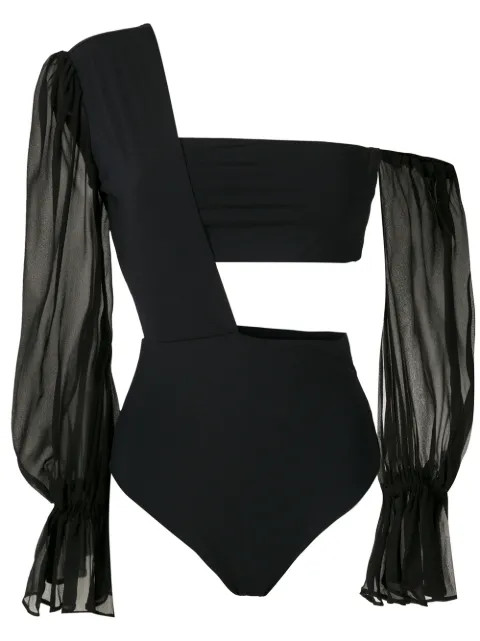 one shoulder bodysuit | Farfetch (US)