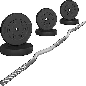 Yaheetech 55lb Olympic Barbell Dumbbell Weight Set Gym Lifting Exercise Workout Olympic Bar Curl ... | Amazon (US)