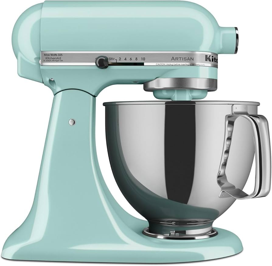 KitchenAid Artisan Series 5 Quart Tilt Head Stand Mixer with Pouring Shield KSM150PS, Ice Blue | Amazon (US)