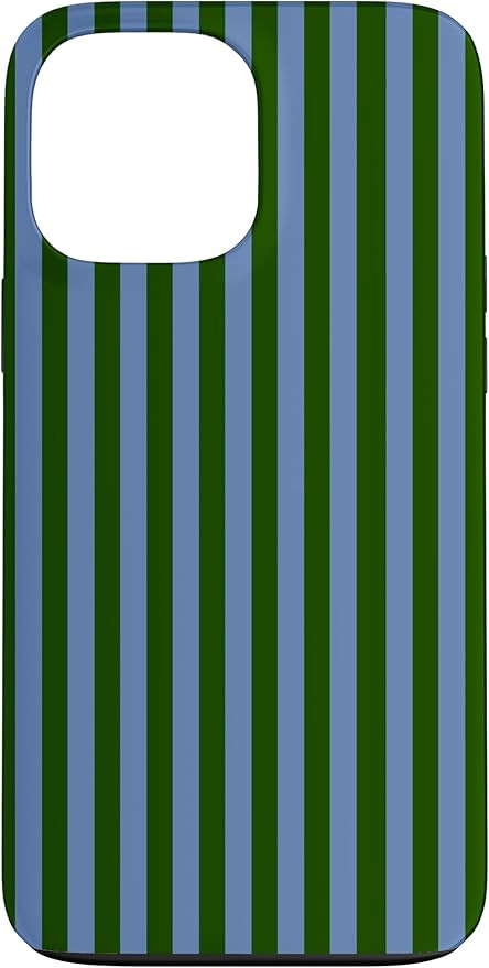 iPhone 13 Pro Max Green and Blue Stripes Geometric Vertical Lines Pattern Case | Amazon (US)