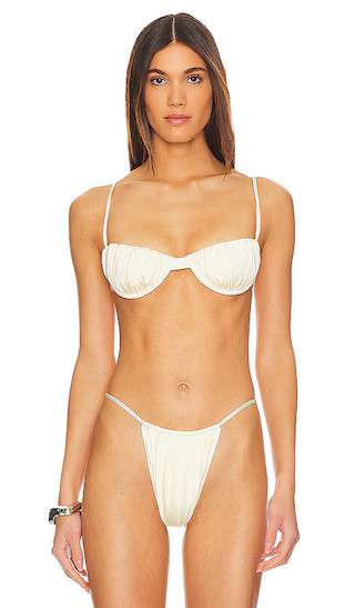 Sakina Bikini Top in Ivory | Revolve Clothing (Global)