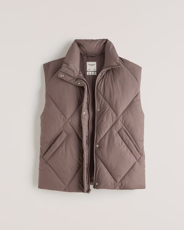 A&F Oversized Quilted Vest | Abercrombie & Fitch (US)