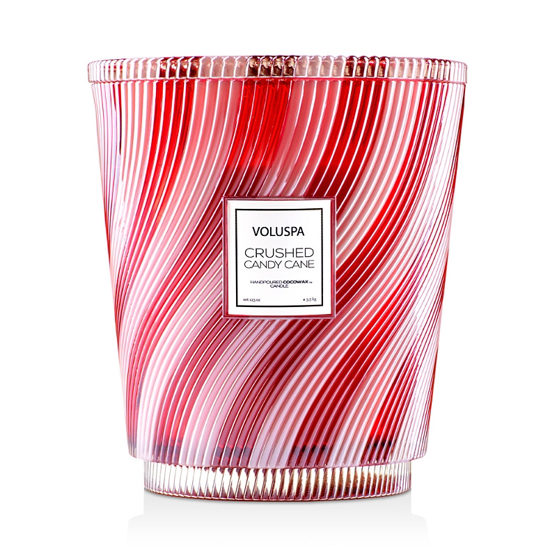 Voluspa Crushed Candy Cane 5 Wick Hearth Candle with Lid | Bloomingdale's (US)