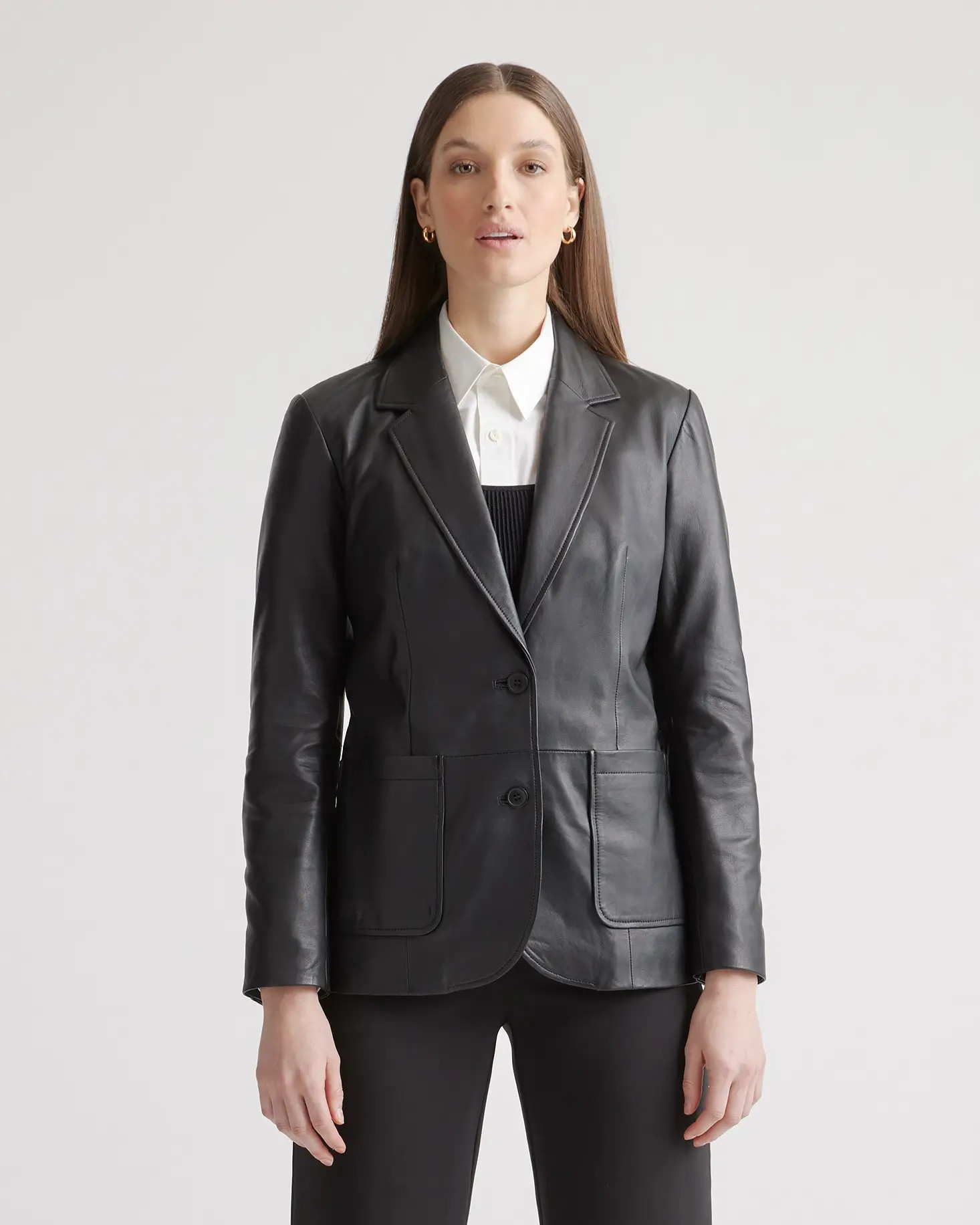 100% Leather Blazer | Quince