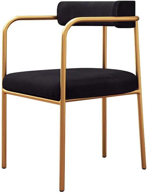 Barstools Modern Dining Side Chair Velvet Padded Seat, Back Sturdy Metal Legs Living Room Pub Cof... | Amazon (US)
