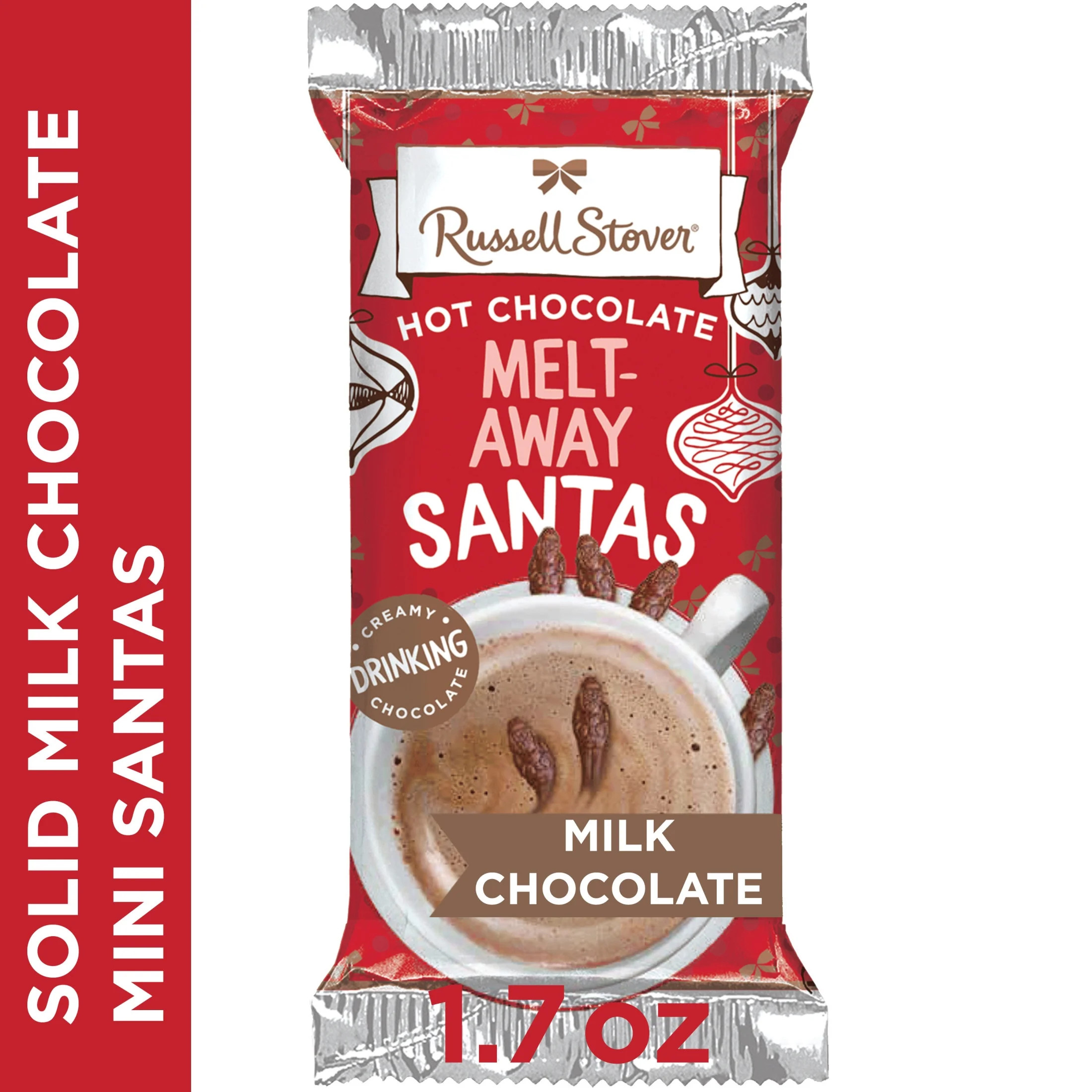 RUSSELL STOVER Christmas Hot Chocolate Melt-Away Milk Chocolate Santas, 1.7 oz. | Walmart (US)