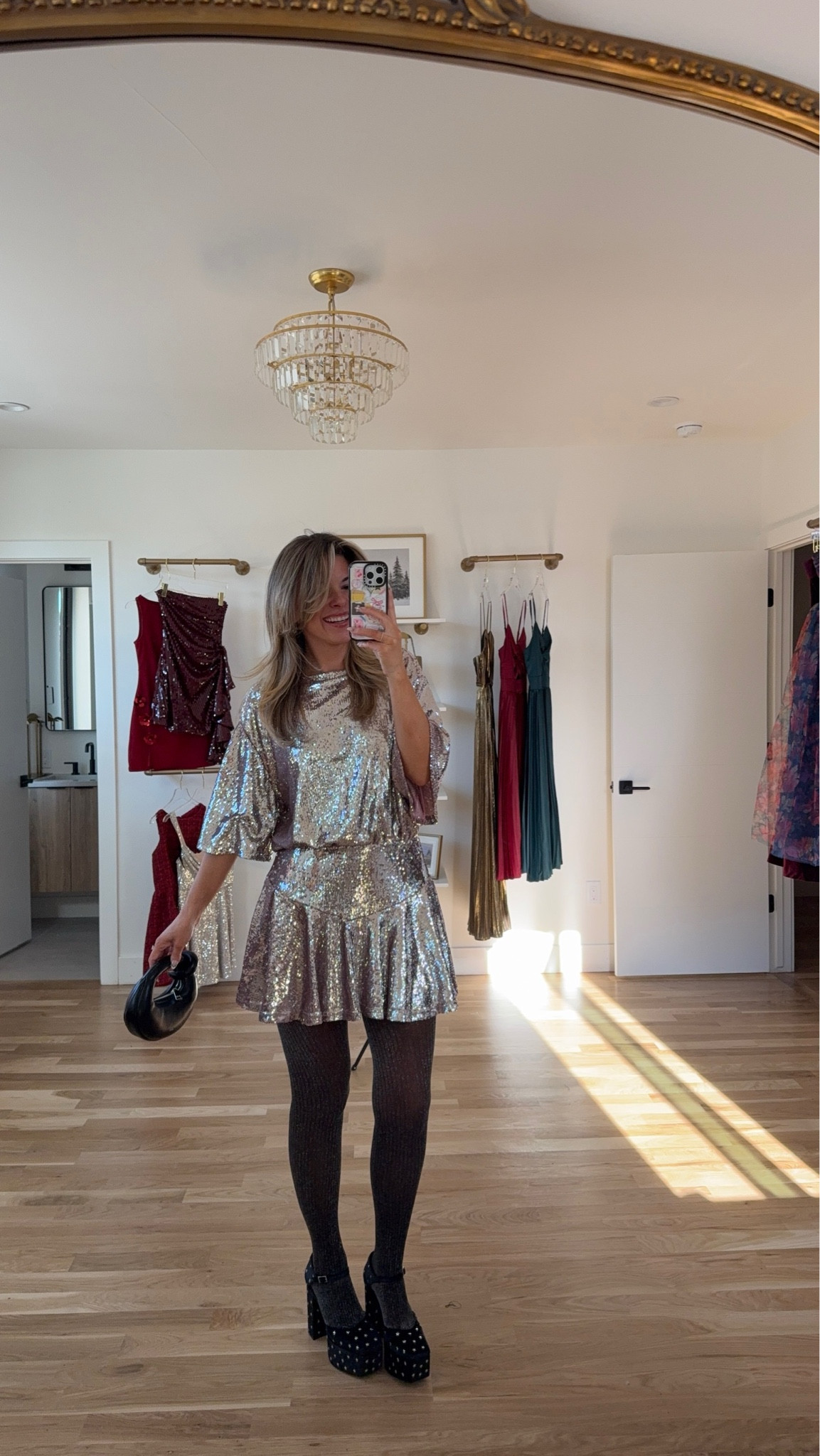 Free People Silver Sequin Dress Silver Sequin Dress: Women's Christmas  Outfits