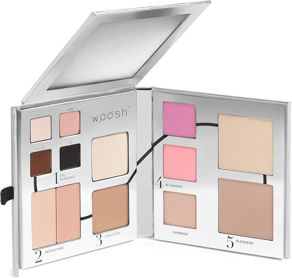 Woosh Beauty, Fold out Face Original Makeup Palette, Travel, All in One, Neutral Cream & Powder (... | Amazon (US)
