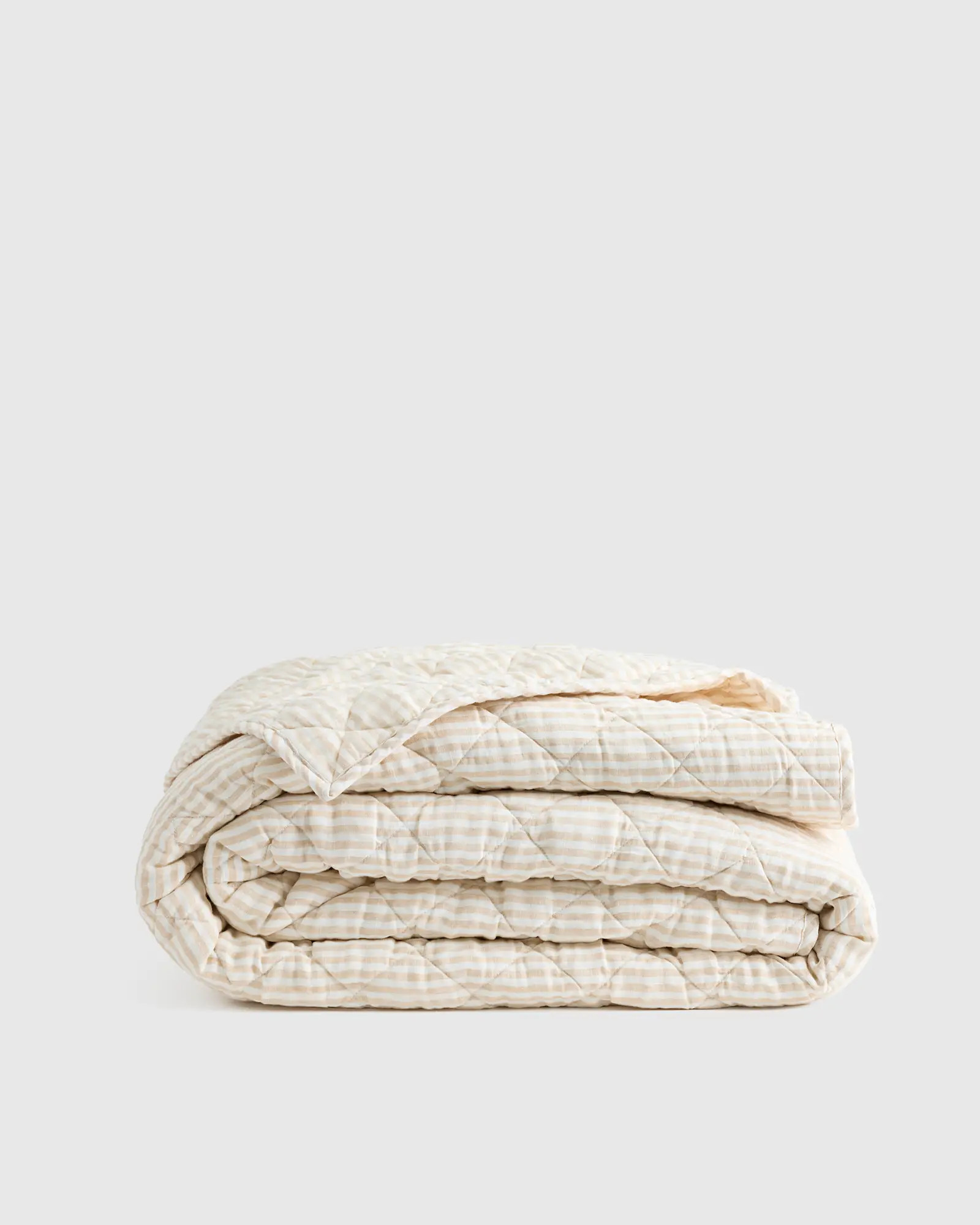 European Linen Stripe Quilt | Quince