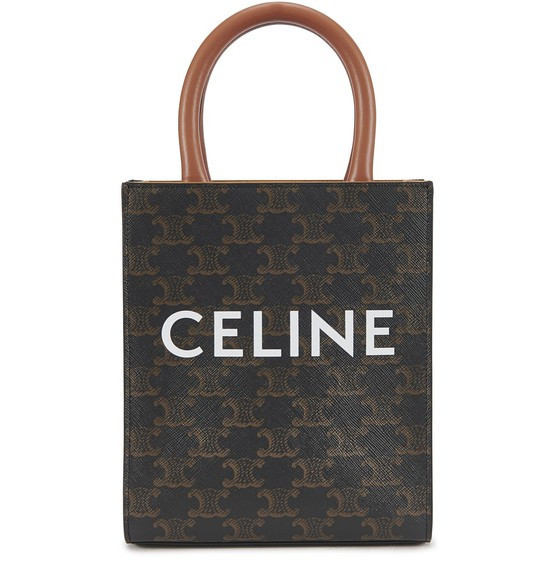 Mini Vertical Cabas in Triomphe Canvas and Calfskin - CELINE | 24S (APAC/EU)