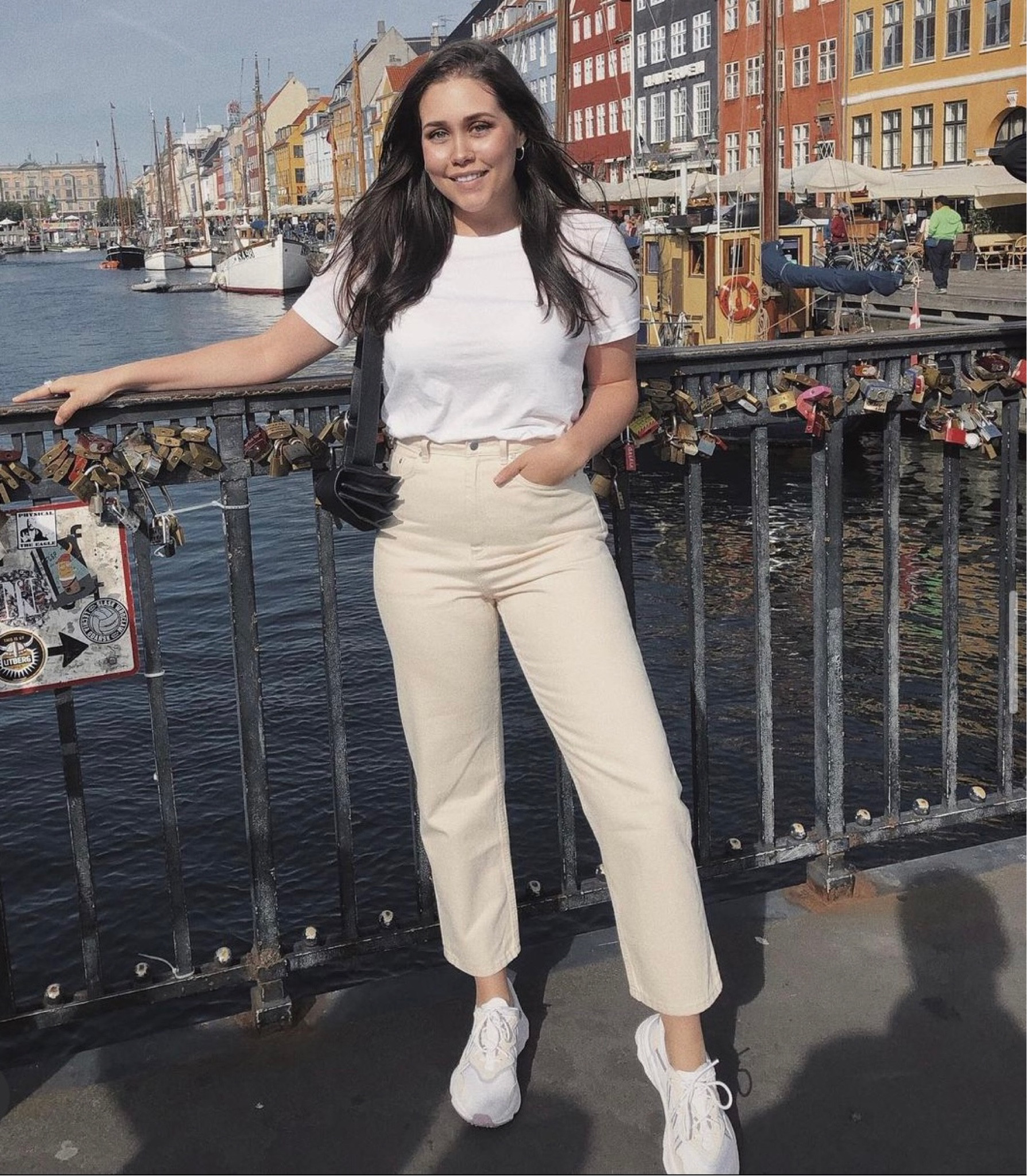 European Tourist stop: Copenhagen outfit activated! Went for a monochromatic white look from head to toe. Comfy, casual, and classic. Shirt, jeans and bag are & Other Stories (the cotton tee is selling out fast so I also linked a rib tee that’s very similar). Lifestyle Sneakers are Adidas and come in many colors. 

#LTKstyletip #LTKFind #LTKshoecrush