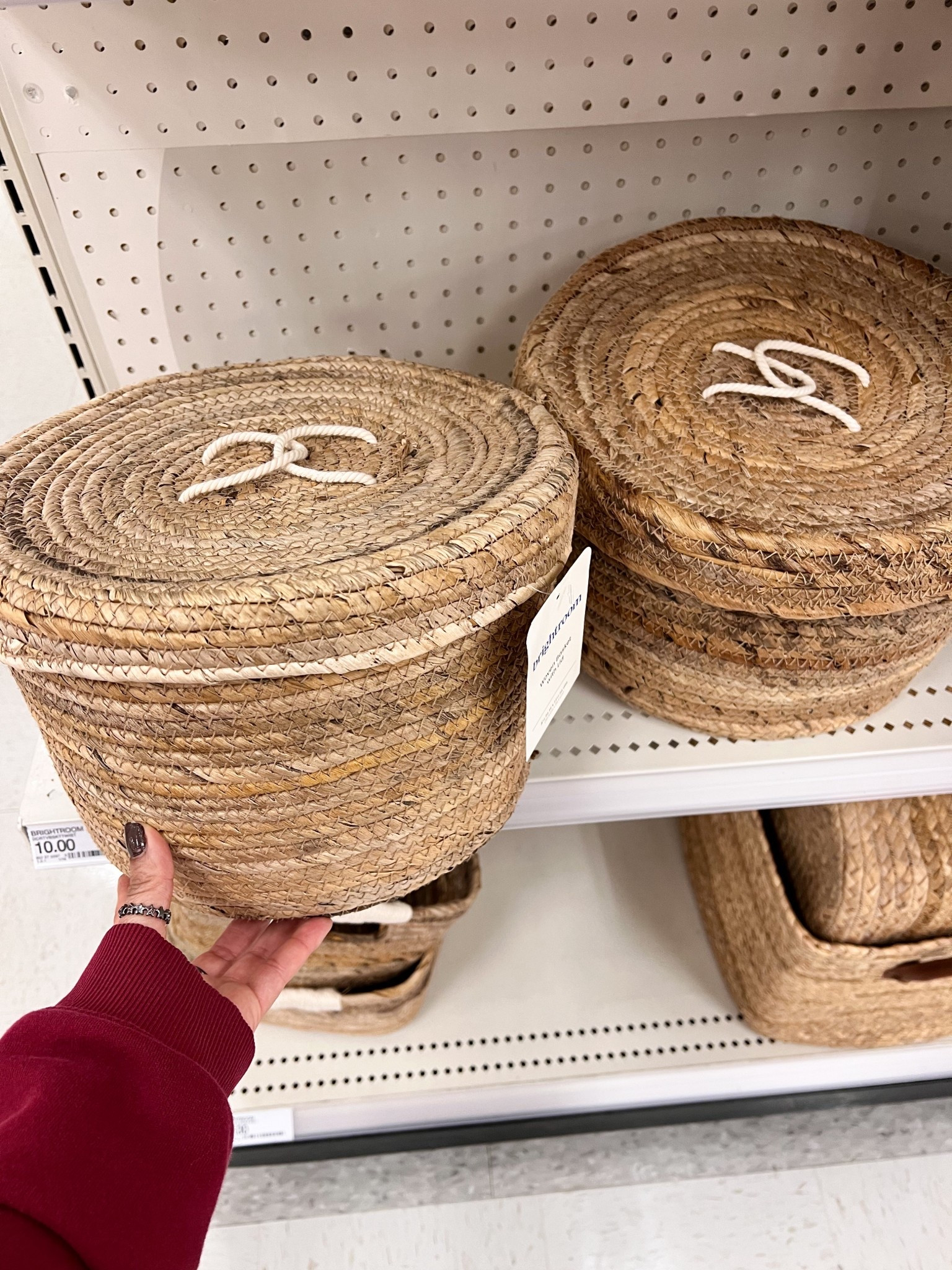 Woven storage baskets with lids

#LTKHome