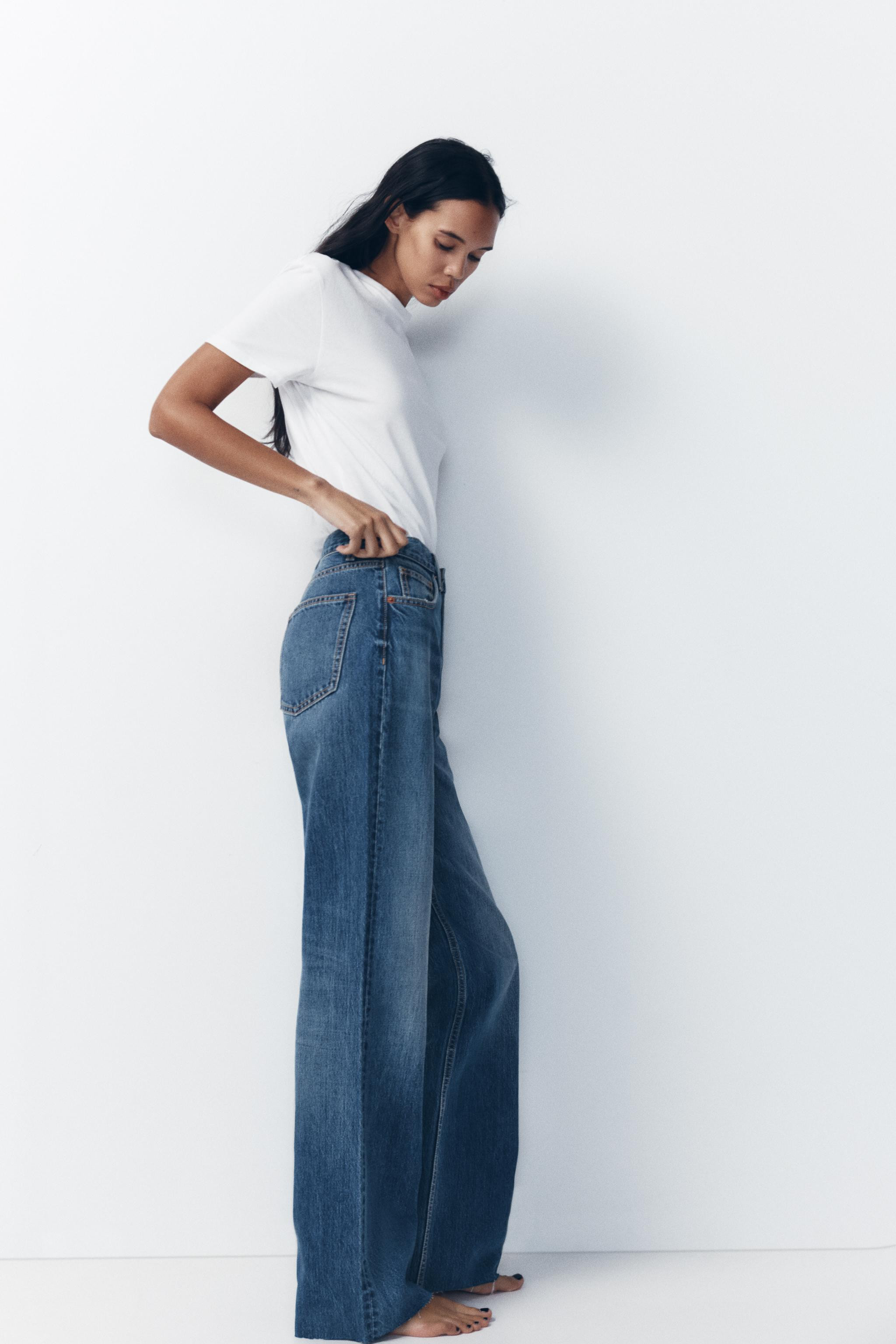 TRF HIGH RISE WIDE LEG JEANS | Zara US