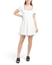 Scallop Trim Knit Mini Dress | Casual Dresses  | Marshalls | Marshalls