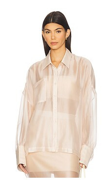 Lovers and Friends Kelsie Sheer Top in Light Sand from Revolve.com | Revolve Clothing (Global)