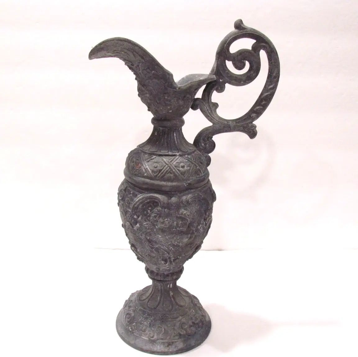 Vintage Ornamental Ewer Pitcher Cherub Angel Design Filagree Handle | eBay US