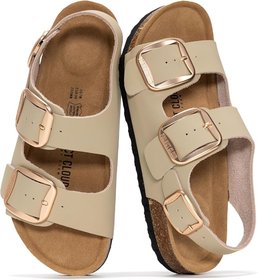 Project Cloud 100% Genuine Leather Beach Sandals for Women 2026 with Lightweight & Comfortable Sl... | Amazon (US)