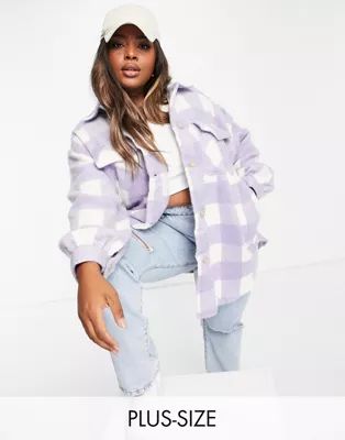 Cotton:On Curve shacket in lilac | ASOS (Global)