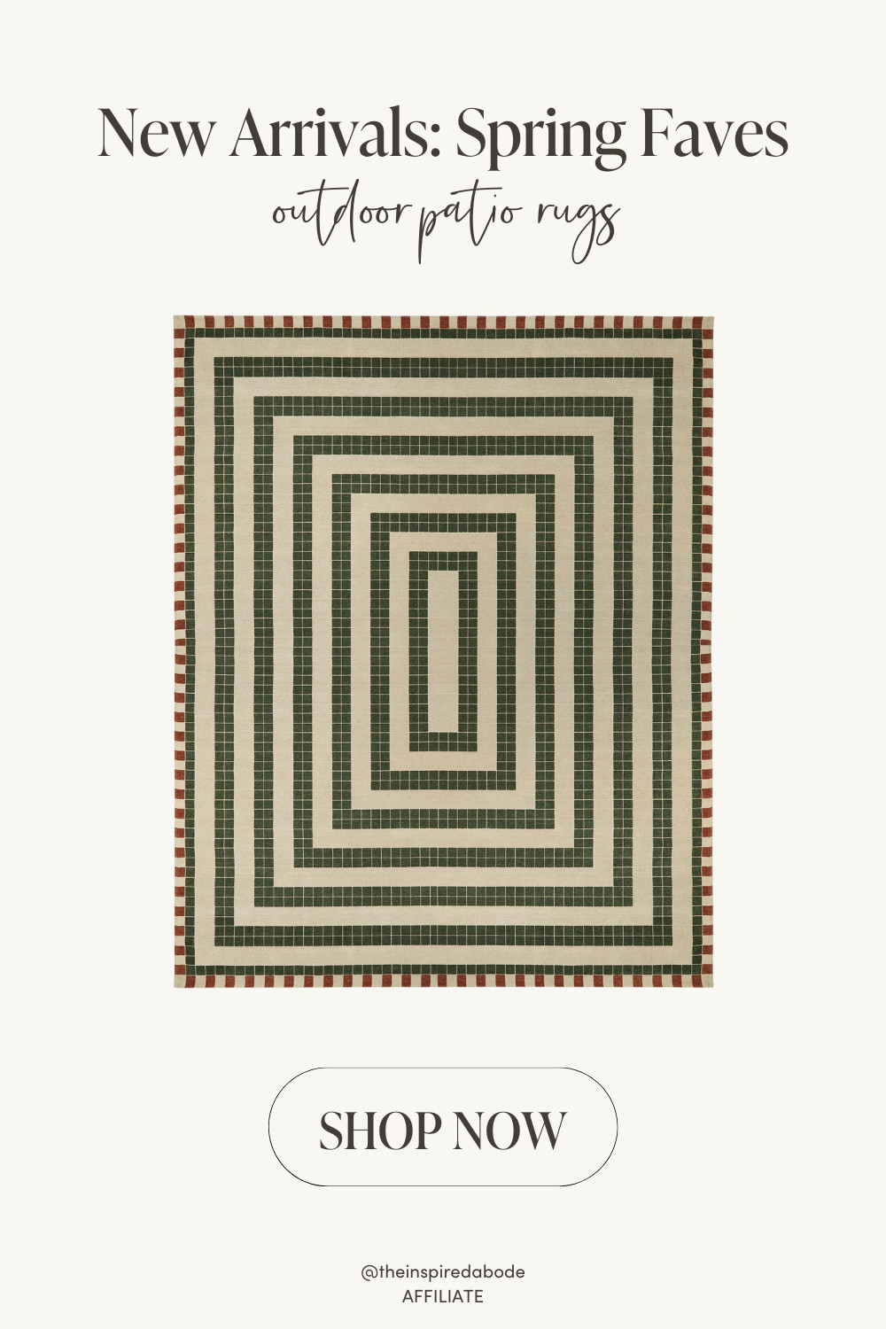 This chic geometric indoor/outdoor rug brings European-inspired vibes to your patio 😍 It's bold & beautiful! 

 #LTKSpringSale #LTKSeasonal #LTKHome