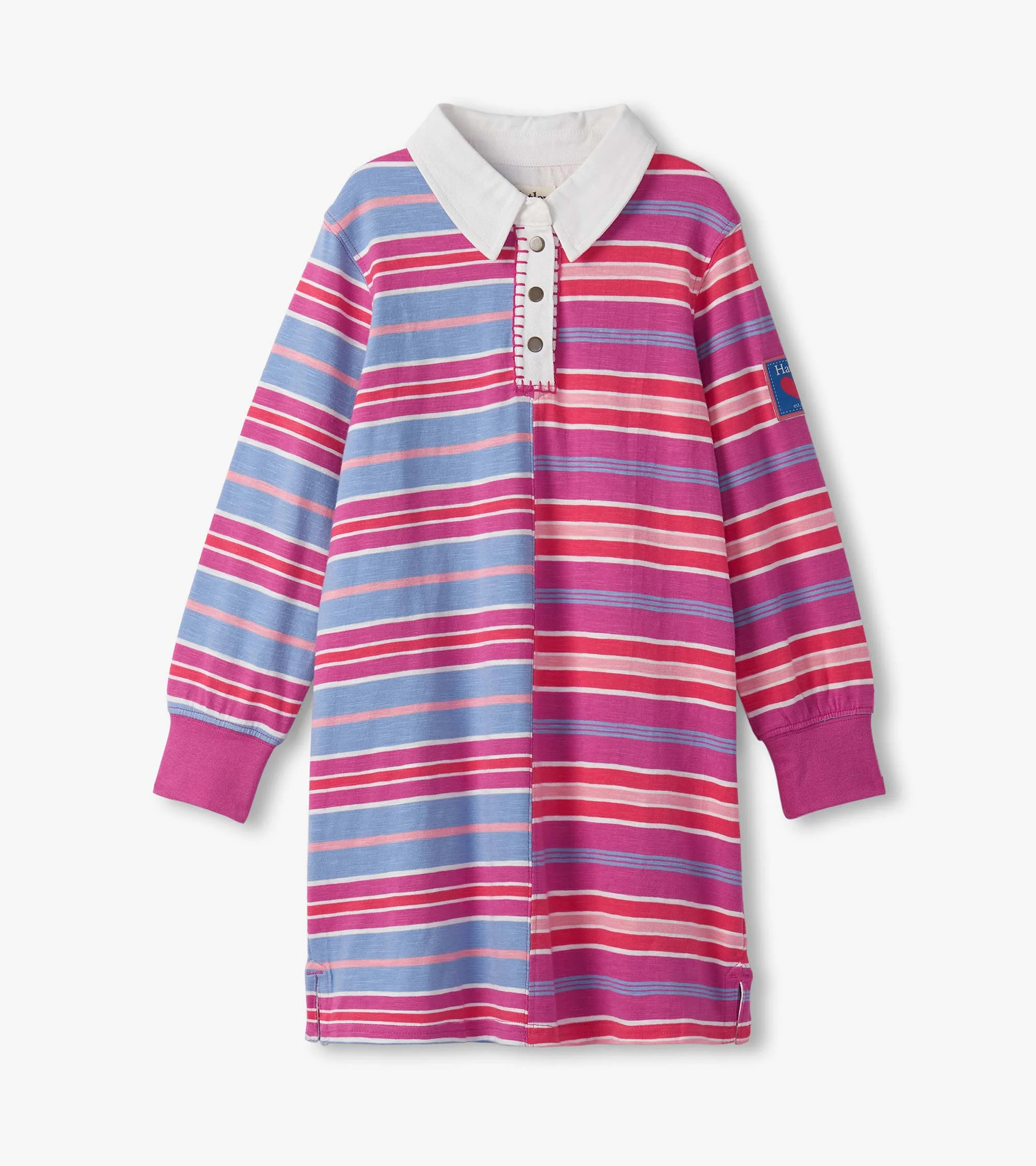Girls Mixed Stripes Polo Dress | Hatley