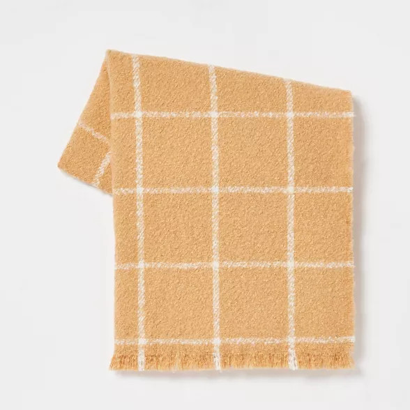 Boucle Windowpane Plaid Throw Blanket - Threshold™ | Target