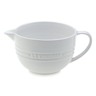Le Creuset® Stoneware 2-Quart Batter Bowl in White | Bed Bath & Beyond