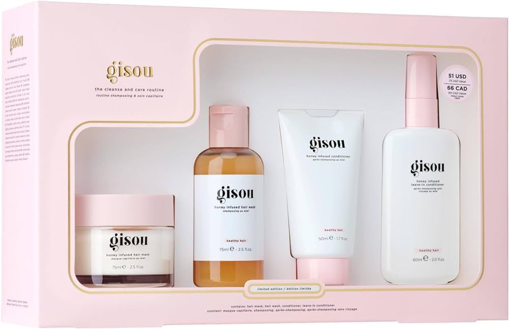 Gisou Cleanse and Care Routine, a Travel-Sized Honey Infused Collection: Hair Wash, Conditioner, ... | Amazon (US)